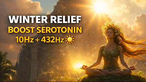 SAD RELIEF ☀️ 10Hz Alpha Waves + 432Hz Nature Sounds to Boost Serotonin in Winter