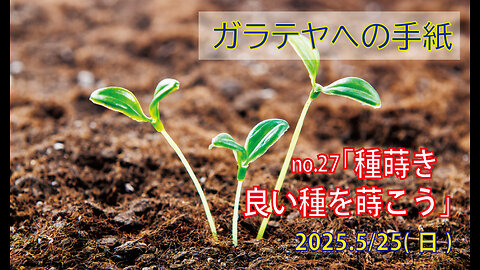 「良い種を蒔こう」(ガラ6.6-10)みことば福音教会2025.5.25(日)