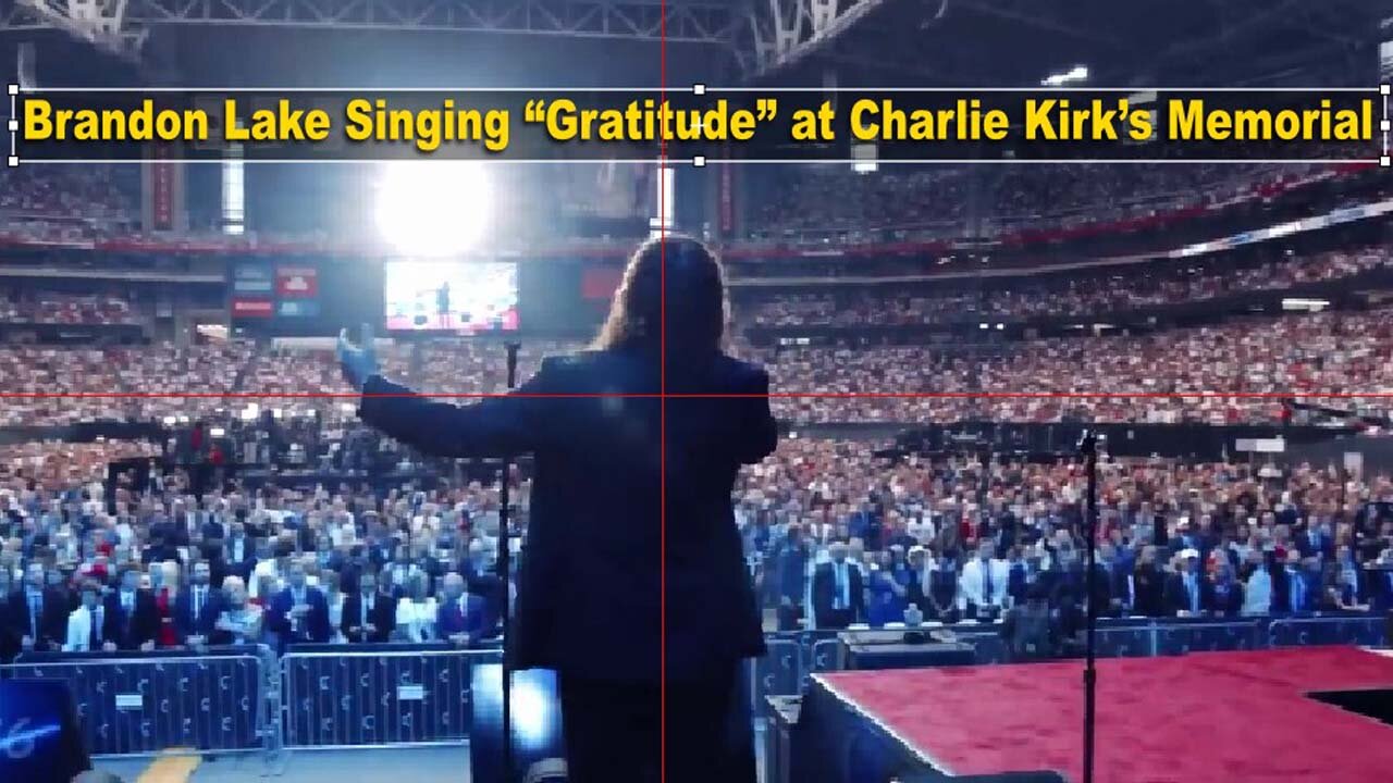 Brandon Lake singing “Gratitude” at Charlie Kirk’s memorial,