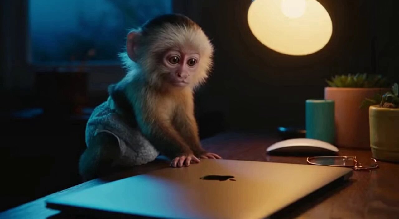 Cute Monkey and the iMac [SORA]