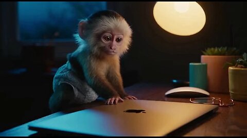 Cute Monkey and the iMac [SORA]