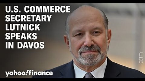 US Secretary of Commerce Howard Lutnick speaks at the World Economic Forum