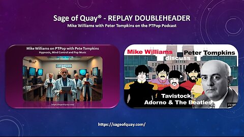 Sage of Quay® - REPLAY DOUBLEHEADER - Mike Williams w/Pete Tompkins - Social Engineering & Pop Music