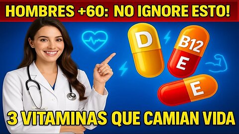 🚨 (¡DEBE MIRAR!) 🚨 Hombres +60: ¡Estas 3 Vitaminas Cambiarán Tu Energía, Vitalidad y Vida Sexual!
