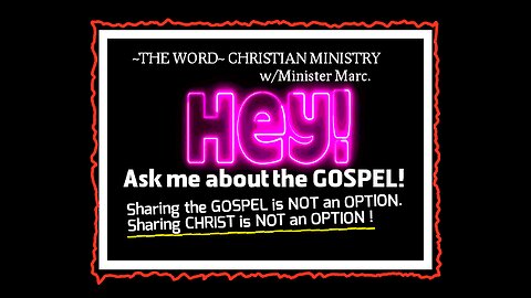 Sharing the GOSPEL is NOT an option ! Sharing CHRIST is not an option !