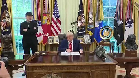 President Donald Trump and DOGE creator Elon Musk hold a press conference Friday at the White House.