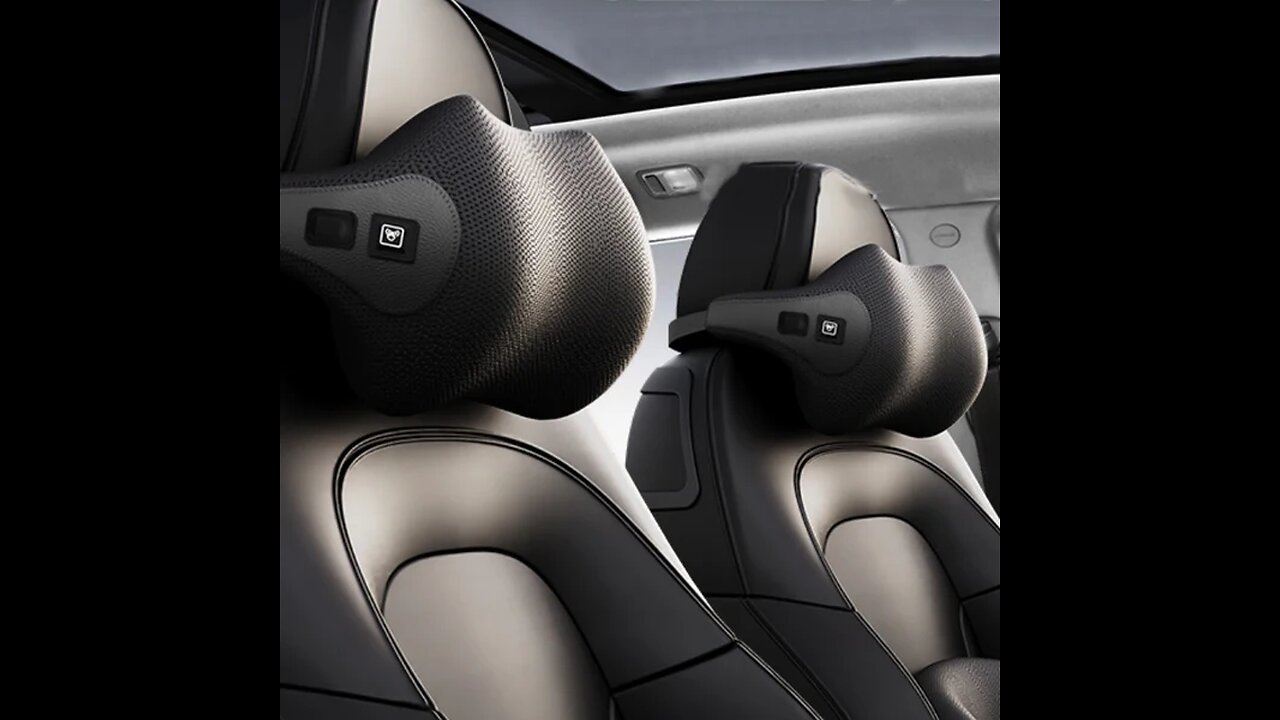 Electric Rechargeable Car Seat Neck Massager, with Memory Foam, for Serious Relaxation (1-Pack)