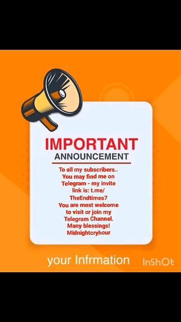 IMPORTANT ANNOUNCEMENT