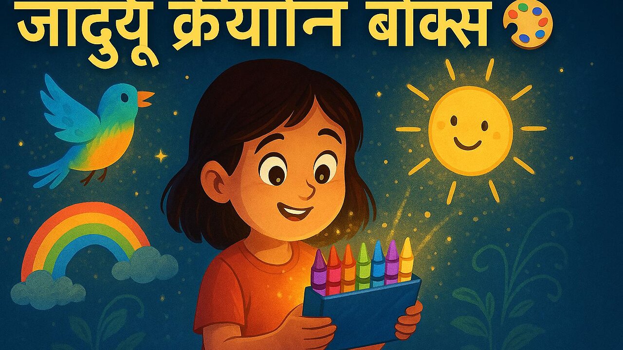जादुई क्रेयॉन बॉक्स 🎨 | बच्चों की रंगों भरी जादुई कहानी! #kidsstory