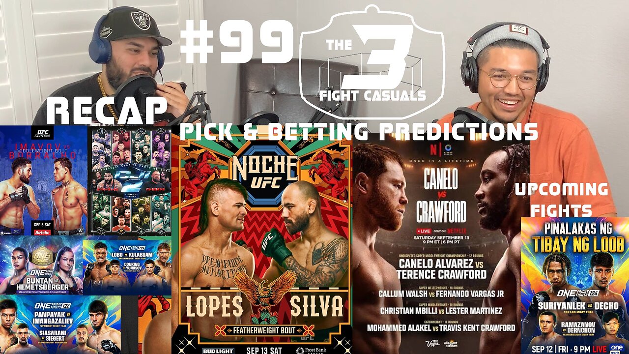 The 2 Fight Casuals #99 UFC NOCHE Diego Lopes vs Jean Silva PICK & BETTING PREDICTIONS