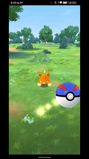 playing Pokemon go during the pawmi community day