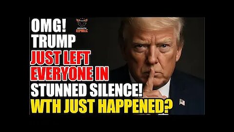 OMG! Trump Just Left Everyone in STUNNED SILENCE and No One Knows What to Do!