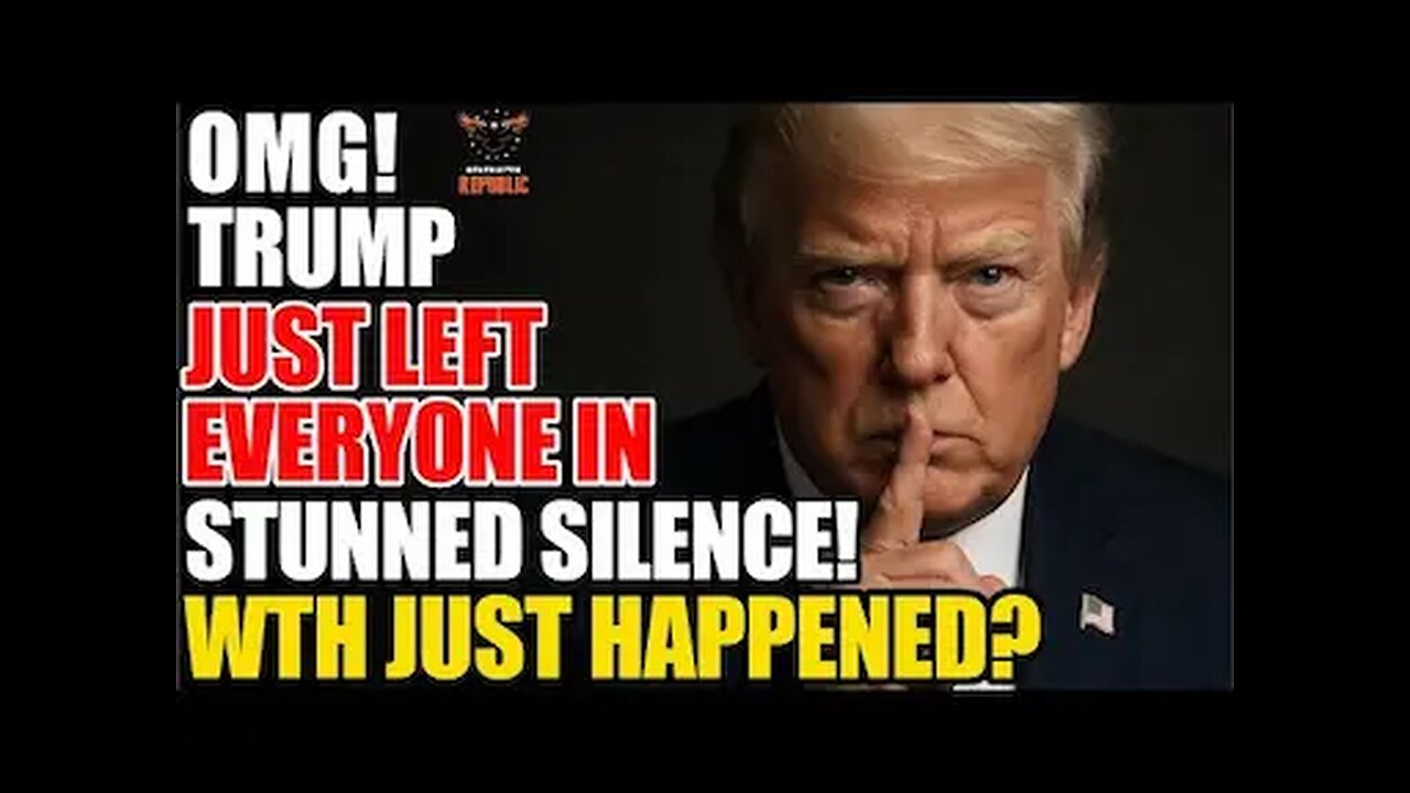 OMG! Trump Just Left Everyone in STUNNED SILENCE and No One Knows What to Do!