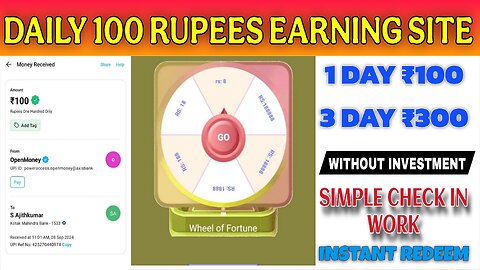 Daily 100 rupees earning app tamil | without investment | UPI earning app
