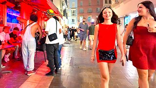 Spain [4K] Málaga After Dark – City Nightlife & Daily Life Vibes