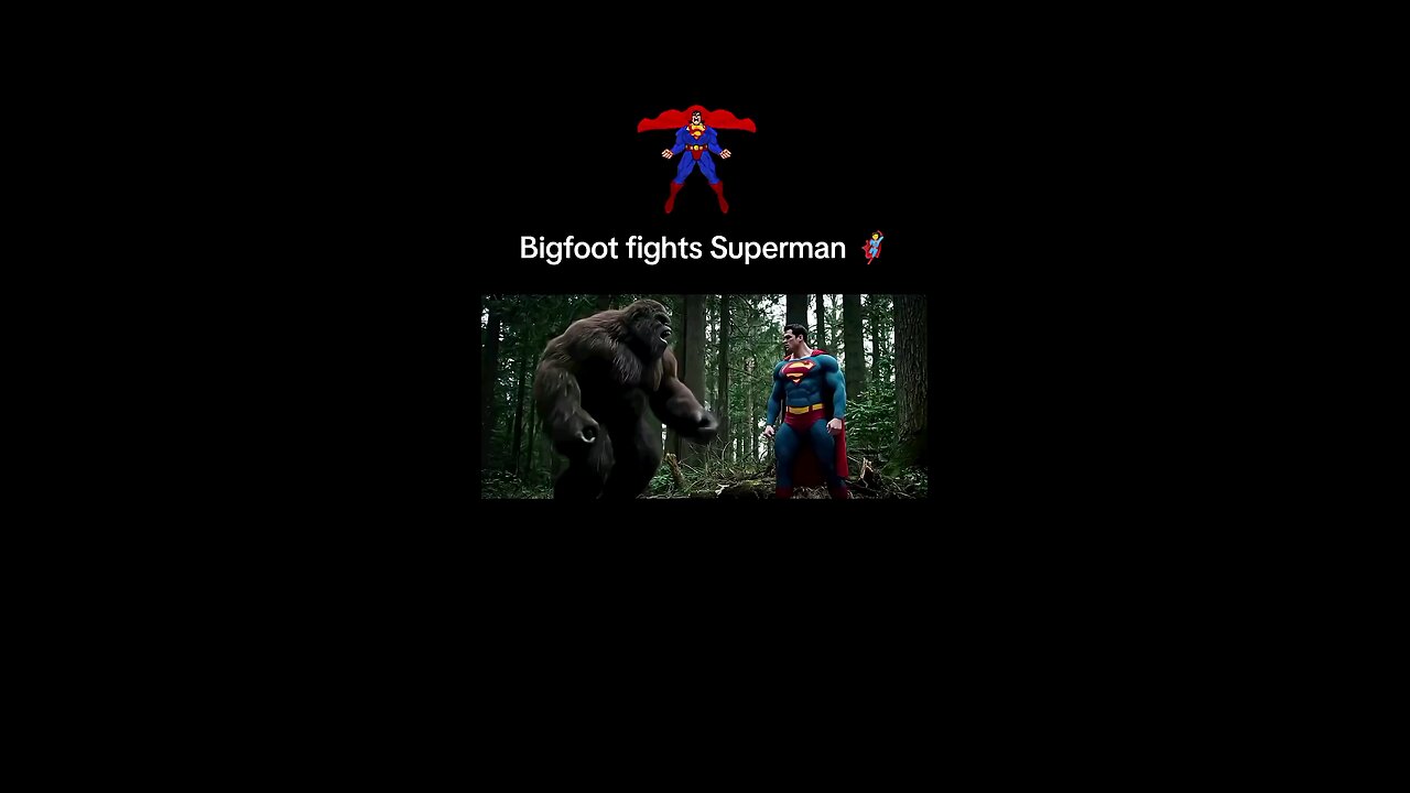 Bigfoot fights Superman full video