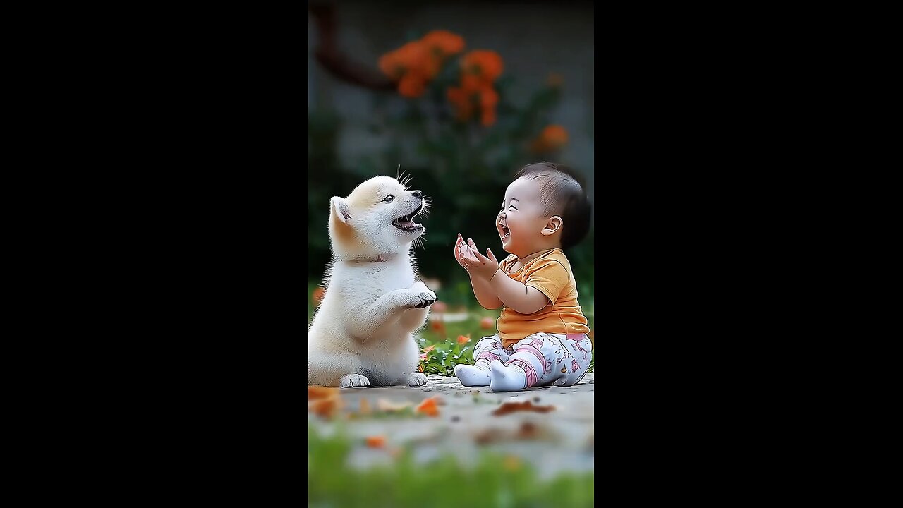 Oh 🐥 Ai boy and Dog 🐶