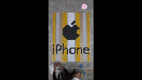 Made Apple #iphone Logo Using 1,872 Bottle Caps! 🍏 For @Apple 🍏 — fan-made art ❤️