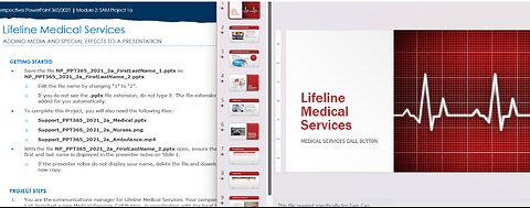 New Perspectives PowerPoint 365/2021 | Module 2: SAM Project 1a | Lifeline Medical Services