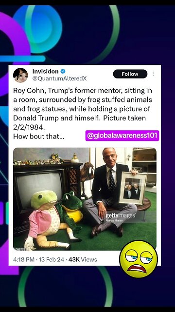 Roy Cohn, Trump's mentor collected frog stuffed animals and statues like Pepe the Frog.