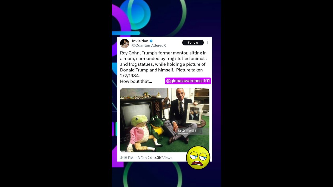 Roy Cohn, Trump's mentor collected frog stuffed animals and statues like Pepe the Frog.