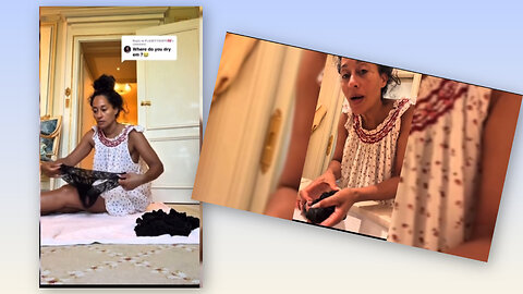 TRACEE ELLIS ROSS, DEMONSTRATES HOW SHE WASHES HER UNDERWEAR WHILE TRAVELING SAY PACKS TWO