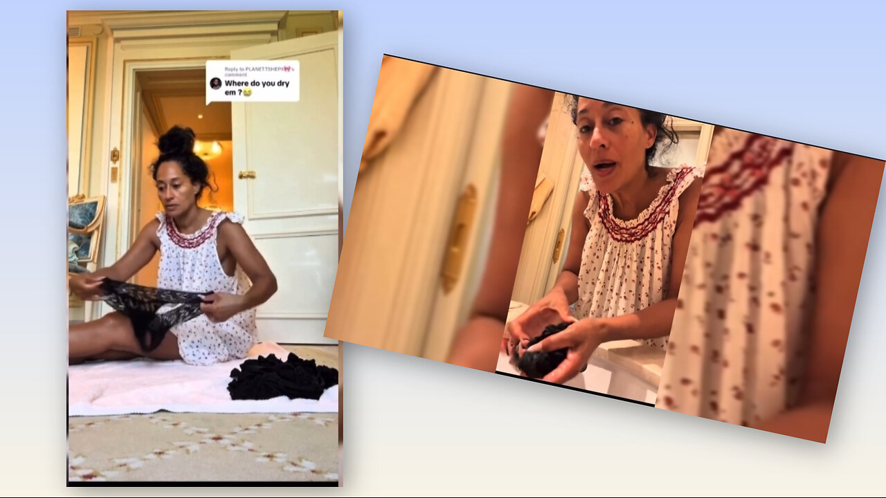TRACEE ELLIS ROSS, DEMONSTRATES HOW SHE WASHES HER UNDERWEAR WHILE TRAVELING SAY PACKS TWO