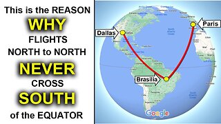 This is WHY flights NORTH to NORTH never go SOUTH of the EQUATOR