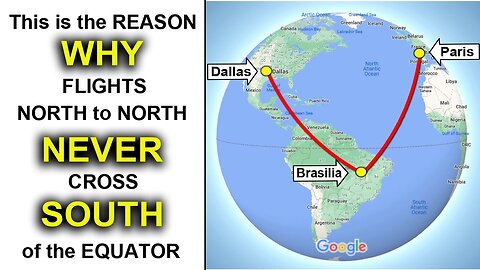 This is WHY flights NORTH to NORTH never go SOUTH of the EQUATOR
