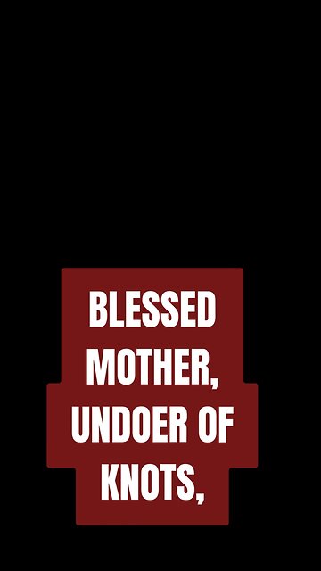 BLESSED MOTHER UNDOER OF KNOTS #truth #jesus #mary #joseph #ihs #church #bible #christian #saints #t