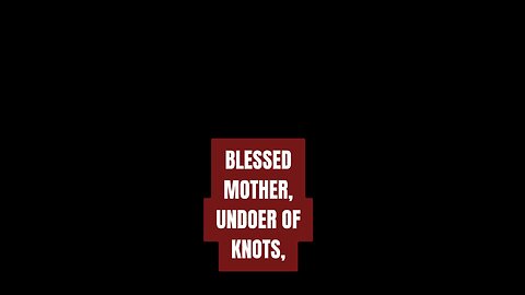 BLESSED MOTHER UNDOER OF KNOTS #truth #jesus #mary #joseph #ihs #church #bible #christian #saints #t