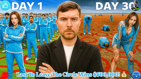 Last To Leave The Circle Wins $500,000! 💰 Ultimate Endurance Challenge | JustBeast