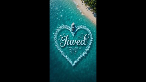 A Boat Around A Name "Javed" On The Sea Boat Named Javed Sailing on the Sea | Peaceful Ocean Journey