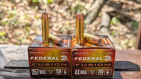 .357 Mag VS .44 Mag - Federal Fusion - Ballistic Gel Test