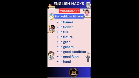 Most important daily use Prepositional phrases 02 #studyhacks123 #vocabulary #english #shorts