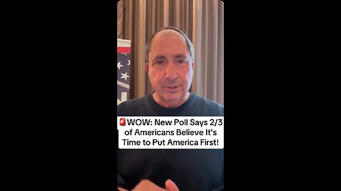 🚨WOW: New Poll Says 2/3 of Americans Believe It’s Time to Put America First!