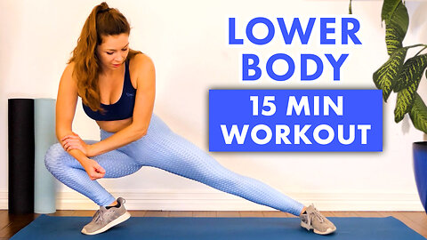 15 Minute Lower Body Sculpt 🔥 Quick Workout to Build Strong Legs & Glutes (No Equipment!)