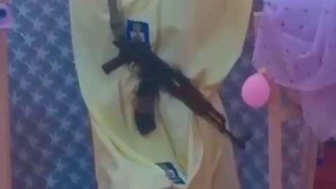WTF a father with a gun in church to protect church money or what.😮