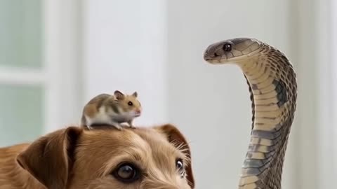 Cobra vs Hamster on Dog's Head You Won't Believe What Happens Next!