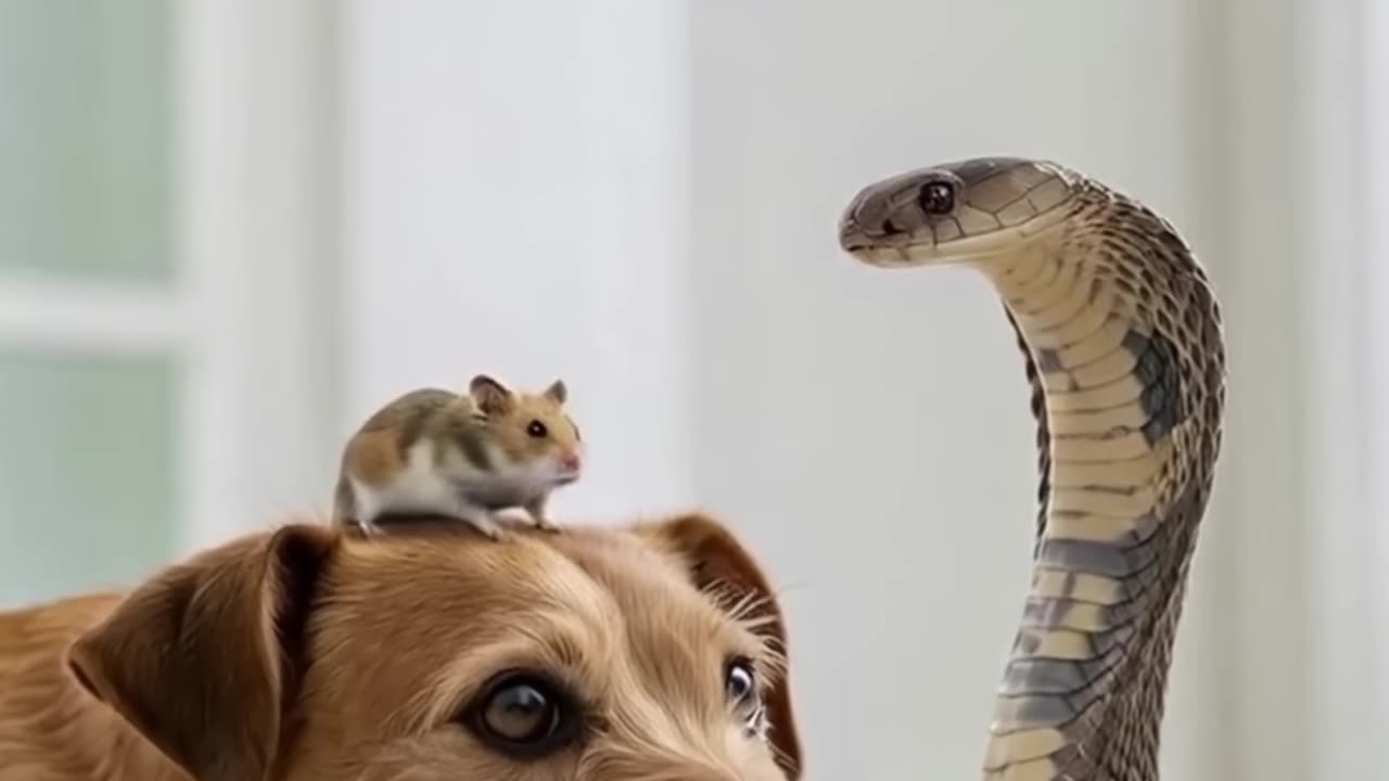 Cobra vs Hamster on Dog's Head You Won't Believe What Happens Next!