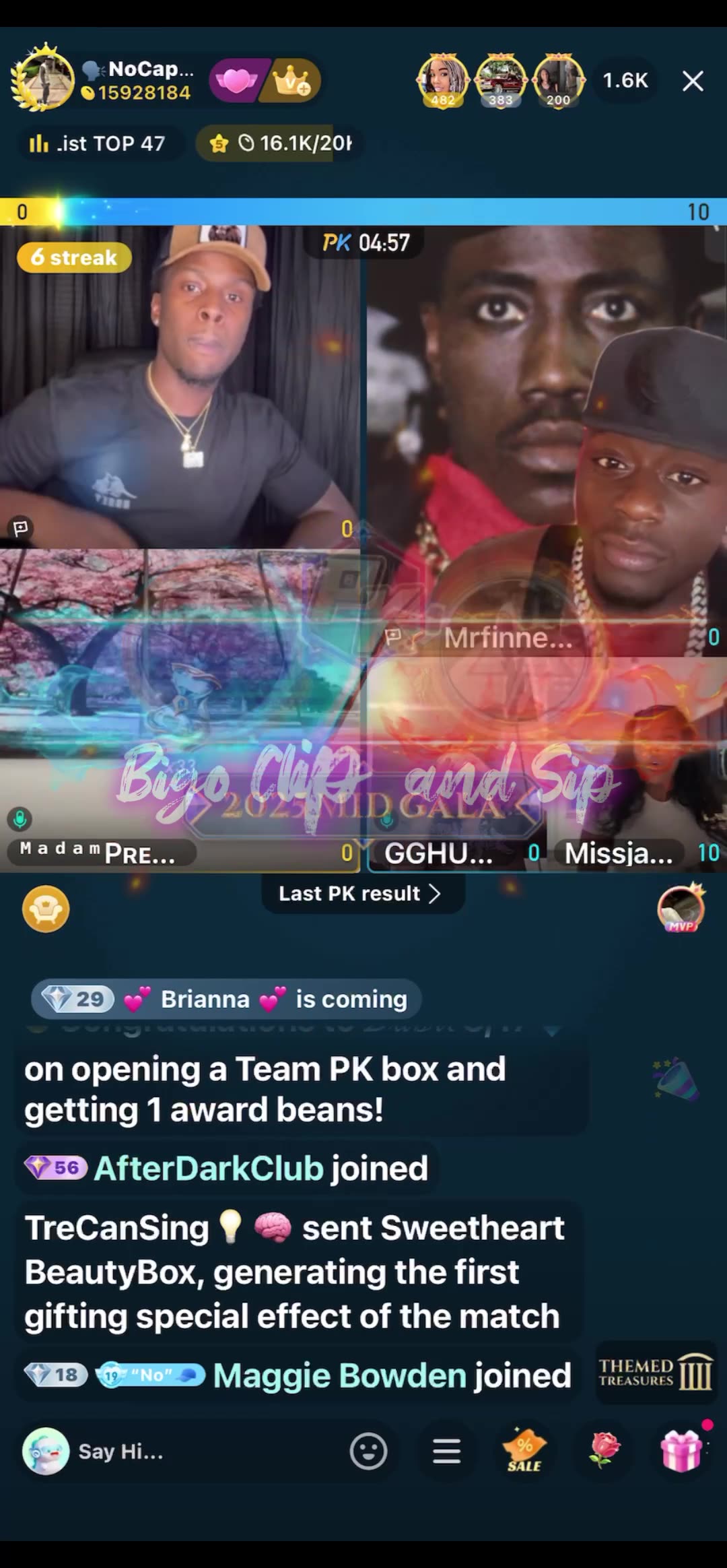 Team PK Moet starts w/GG NoCap Finesse Looze Unknown Lo 8/25/25 #bigoclipandsip