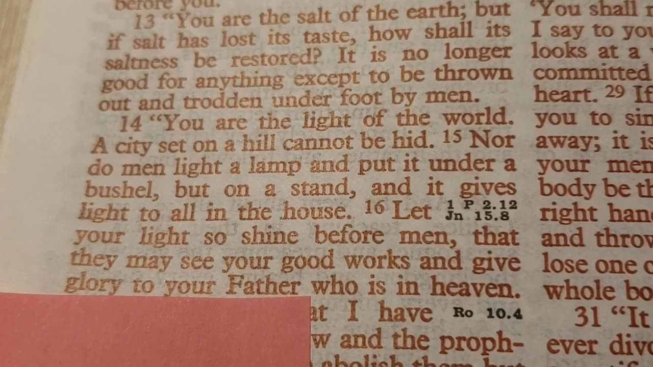 You are the light of the World..