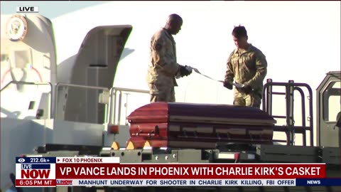 Fox: Charlie Kirk's Casket and VP Vance Have Arrived in Arizona From Utah