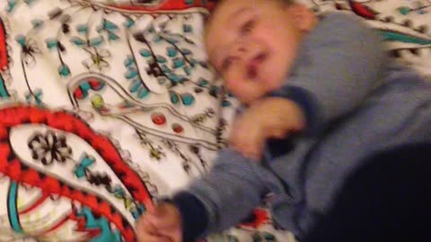 Baby Booboo Rayan Laughing in Bed