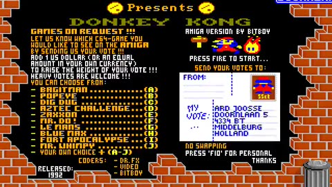 Amiga 500 Longplay - Donkey Kong - WW - PD