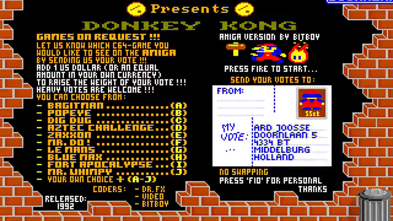 Amiga 500 Longplay - Donkey Kong - WW - PD