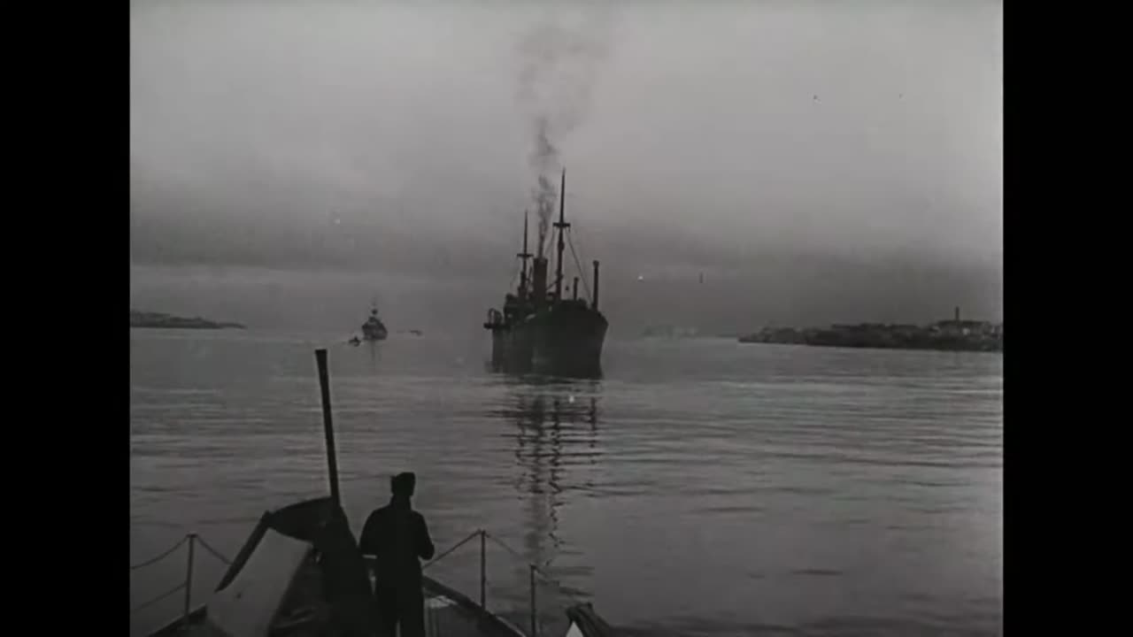 Blohm & Voss BV 138 escorting a Black Sea convoy shoots down an attacking Soviet bomber in 1943