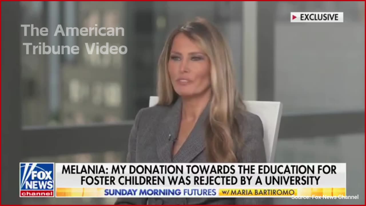 Melania Reveals Woke University Refused to Accept Her Donation to Help Foster Children