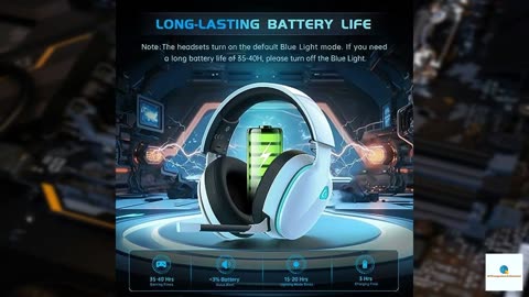 Gtheos 2.4GHz Wireless Gaming Headset for PS5, PS4 Fortnite & Call of Duty/FPS Gamers, PC,