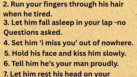 Thinks man want but don;t ask for.